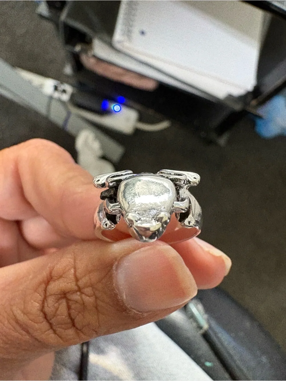 Sterling Silver Frog Wrap Ring - Silver